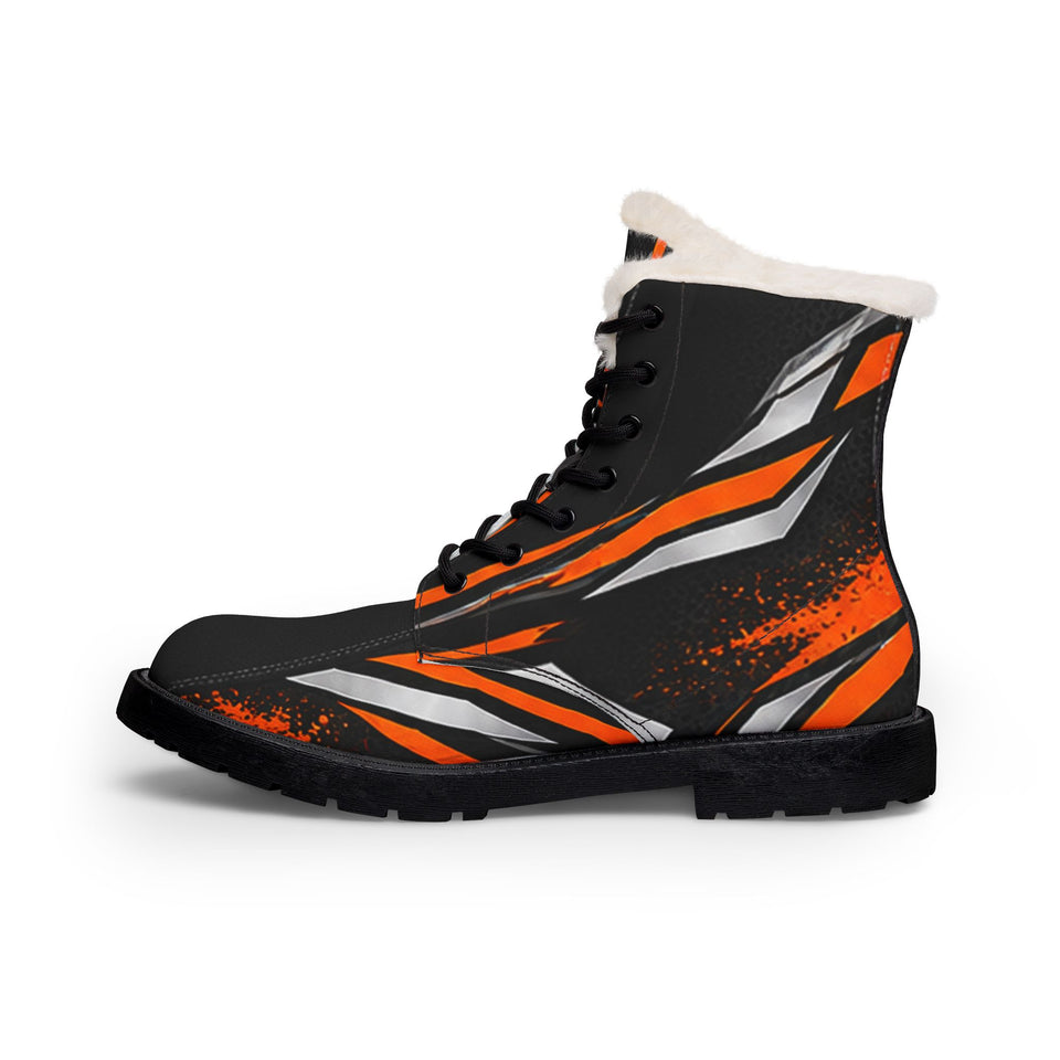Chopper Time Motorcycle Fur-Lined Boots — Men’s Insulated Biker Boots