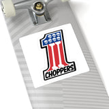 1 Choppers Skull Flag Sticker — Patriotic Motorcycle Decal