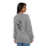Skull Biker Sweatshirt – "Save a Biker, God Damn Phone" Graphic Crewneck