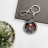 But… Did You Die? Skeleton Keyring Tag — Funny Halloween Keychain Printify