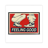 Feeling Good Sticker — Retro Kicks Kiss-Cut Laptop Decal