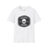 Safety Third Skull T-Shirt — Funny Retro Warning Graphic Tee