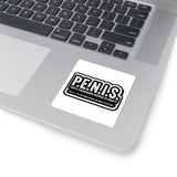 Kiss-Cut Sticker — P.E.N.I.S. (People Encouraging Niceness In Society) Black Retro Decal