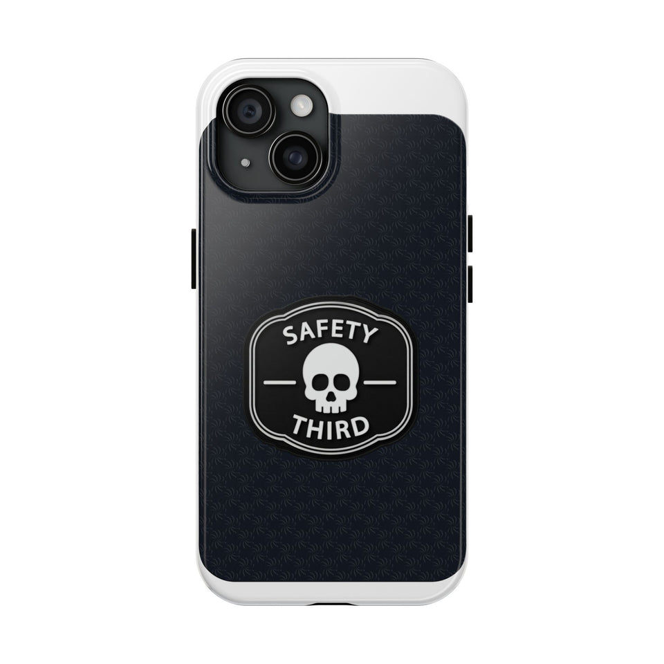 Safety Third Tough Phone Case — Skull Badge Protective iPhone Cover