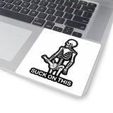 Sticker — Skeleton Graphic 'Suck On This' Kiss-Cut Decal