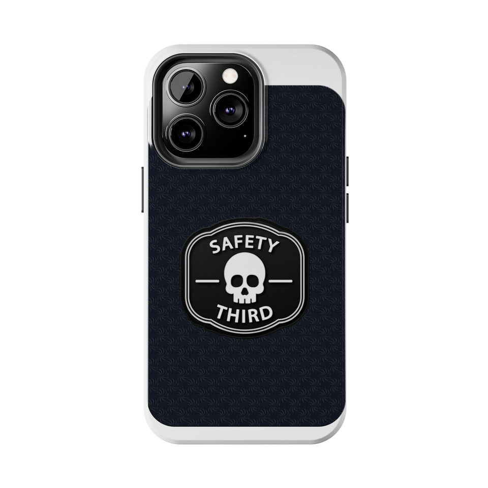 Safety Third Tough Phone Case — Skull Badge Protective iPhone Cover
