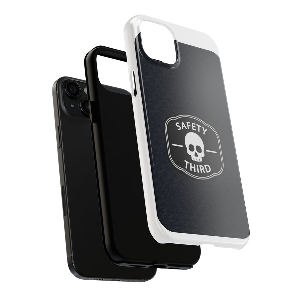 Safety Third Tough Phone Case — Skull Badge Protective iPhone Cover