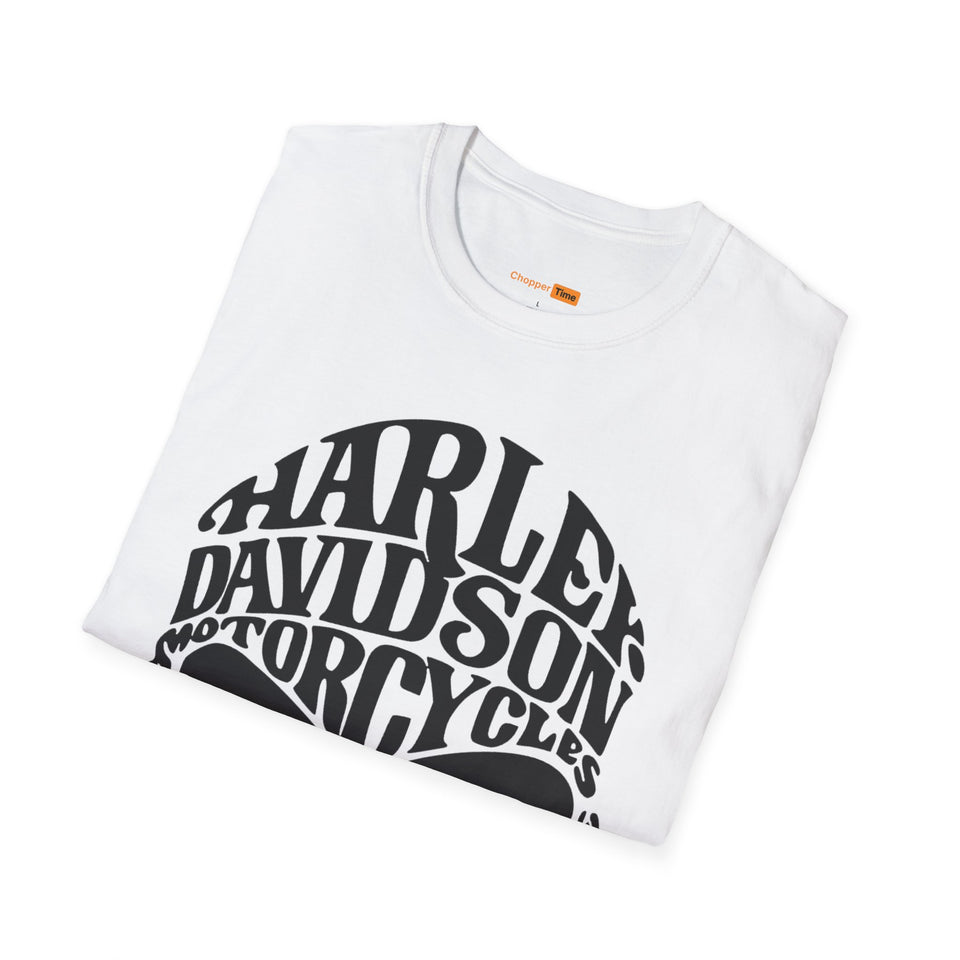 Harley Davidson Motorcycle Skull T-Shirt — Ride Hard Vintage Biker Tee