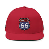 Route 66 Embroidered Flat Bill Cap