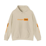 Chopper Time Hoodie — Minimal Logo Pullover for Motorcycle & Aviation Fans