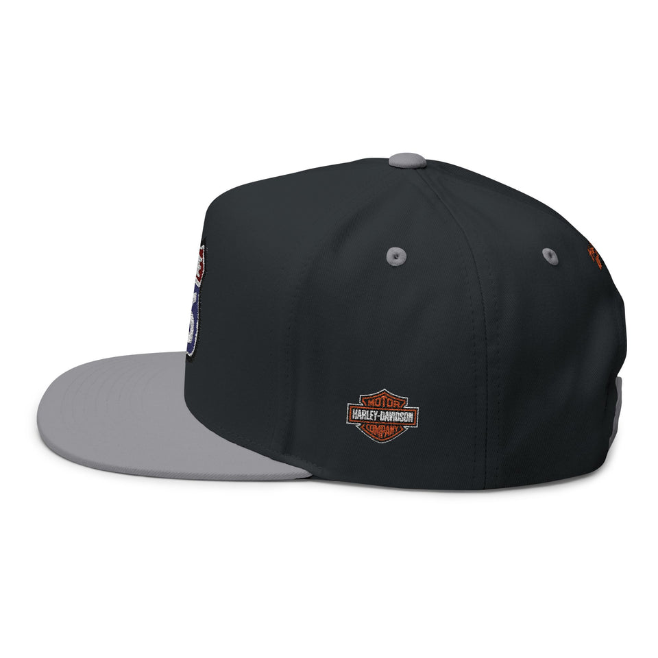 Route 66 Embroidered Flat Bill Cap