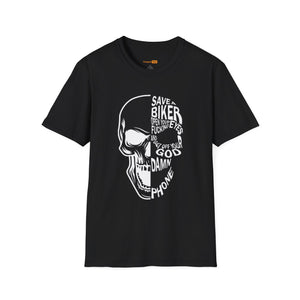 Skull 'Save a Biker' Graphic T-Shirt