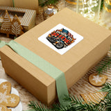 Born to Ride Motorcycle Sticker — American Flag Flame Bike Kiss-Cut