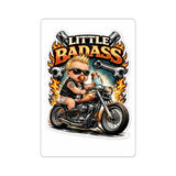 Little Badass Baby on Motorcycle Sticker — Biker Baby Kiss-Cut Decal