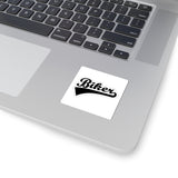 Biker Script Kiss-Cut Sticker — Retro Motorcycle Decal for Helmets, Laptops & Gear
