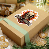 Flaming Skull Harley-Davidson Kiss-Cut Sticker