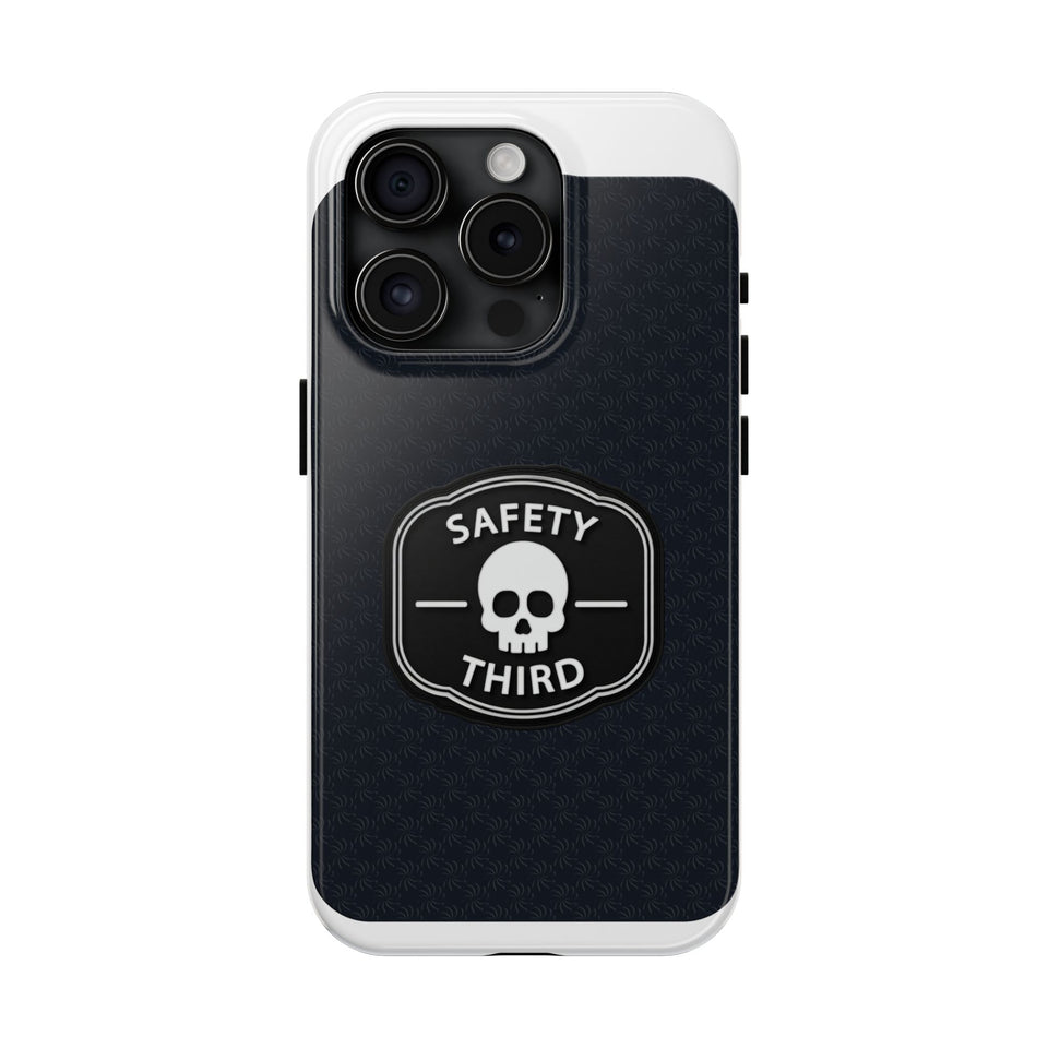 Safety Third Tough Phone Case — Skull Badge Protective iPhone Cover