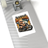 Little Badass Baby on Motorcycle Sticker — Biker Baby Kiss-Cut Decal