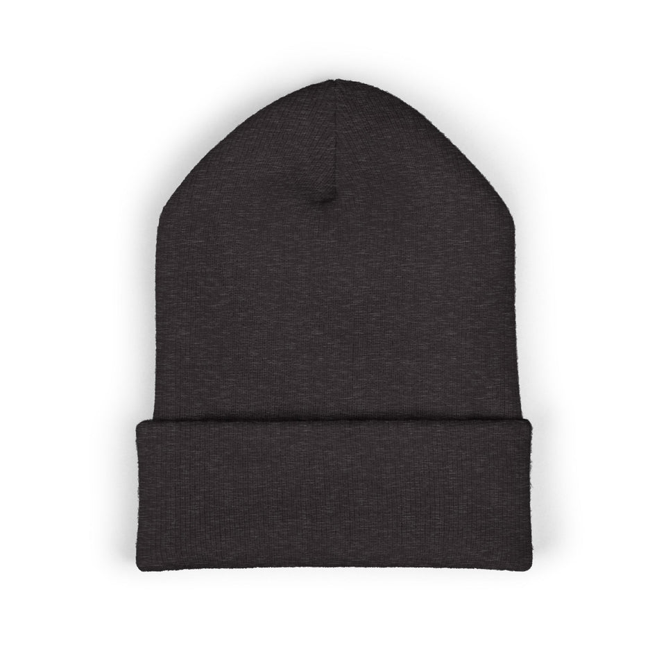 Embroidered 'Chopper Time' Cuffed Beanie — Knit Winter Hat