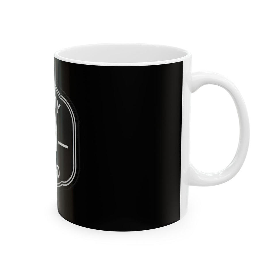 Safety Third Skull Mug — Funny Dark Humor Coffee Cup (11oz/15oz)