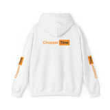 Chopper Time Hoodie — Minimal Logo Pullover for Motorcycle & Aviation Fans