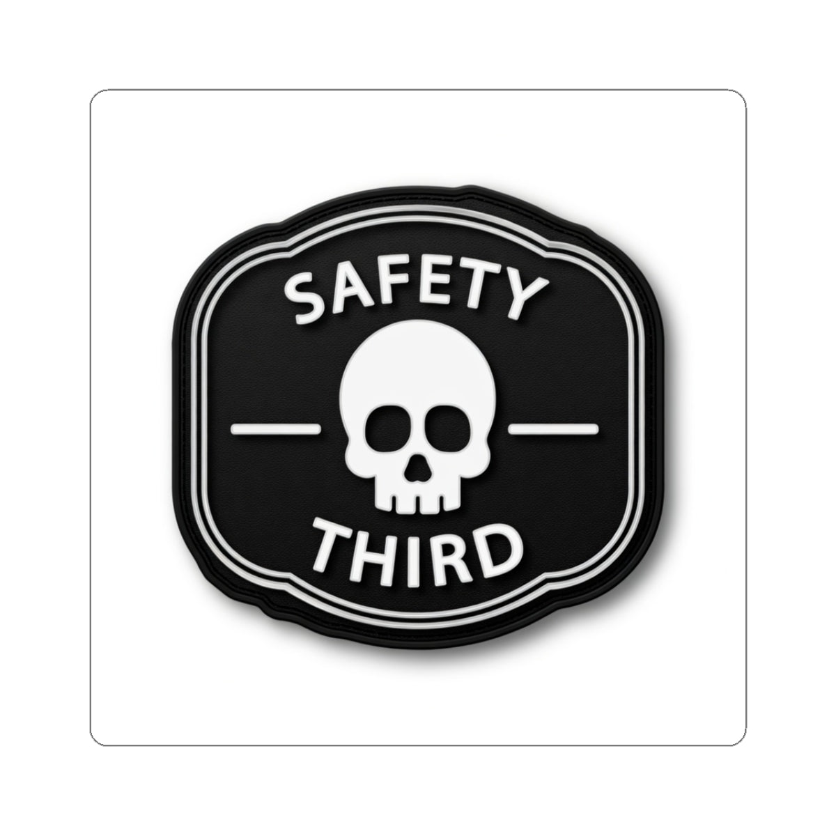 Safety Third Skull Sticker — Kiss-Cut Vinyl Decal