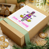 Come On Friend Motorcycle Skull Sticker — Biker Laptop Decal