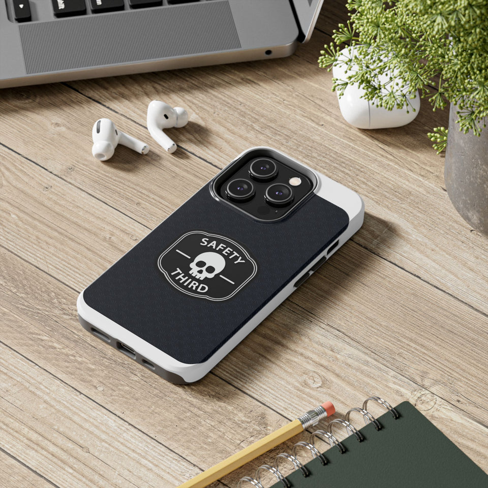 Safety Third Tough Phone Case — Skull Badge Protective iPhone Cover