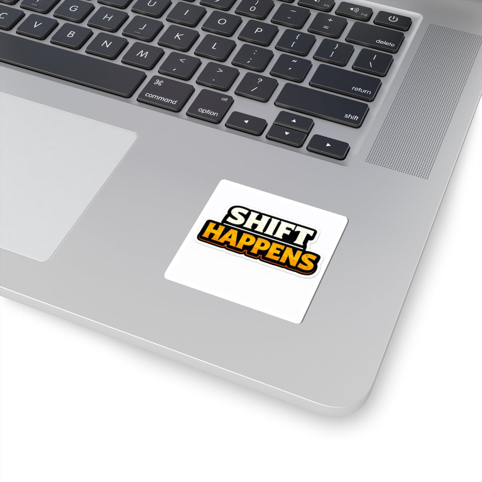 Shift Happens Sticker — Funny Car/Truck Gearshift Decal for Drivers & Mechanics