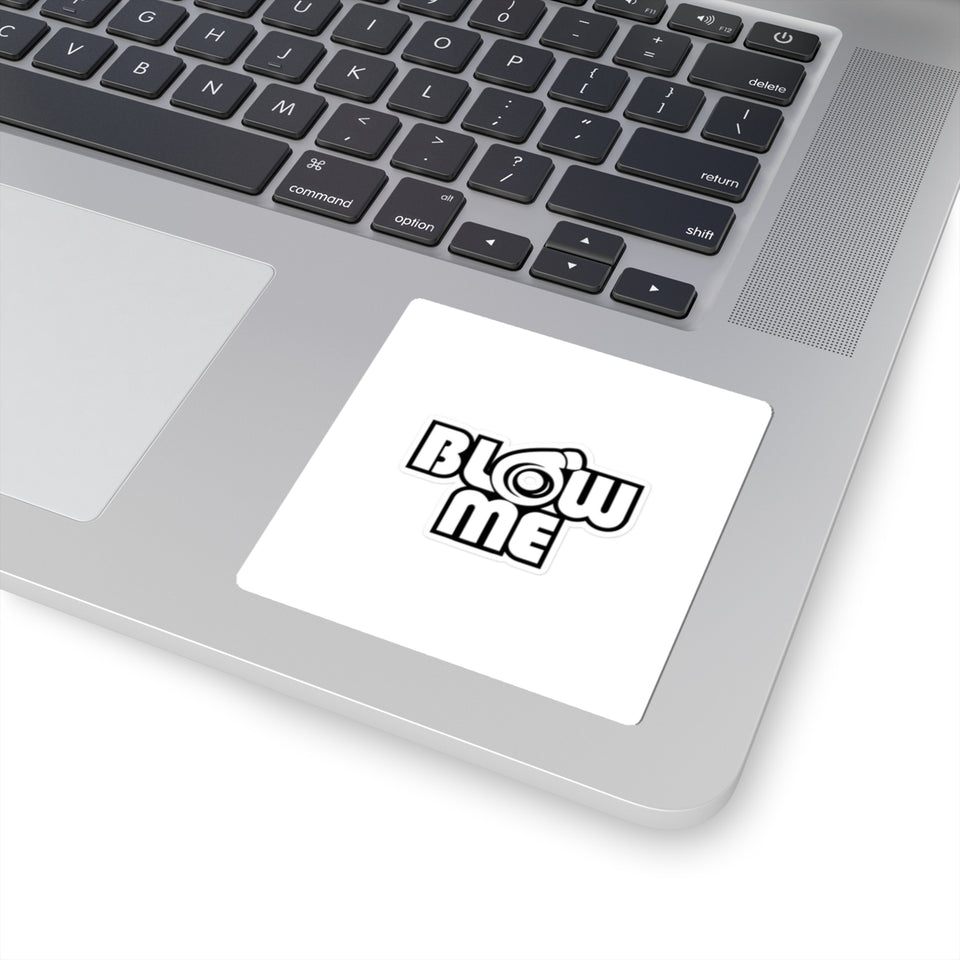 Blow Me Vinyl Sticker — Retro Bubble Letter Graphic Sticker for Laptops & Guitars