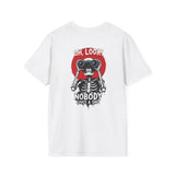 Skeleton Binoculars T‑Shirt — "Oh, Look! Nobody Gives a Sh!t" Graphic Tee