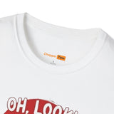 Skeleton Binoculars T‑Shirt — "Oh, Look! Nobody Gives a Sh!t" Graphic Tee