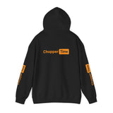 Chopper Time Hoodie — Minimal Logo Pullover for Motorcycle & Aviation Fans