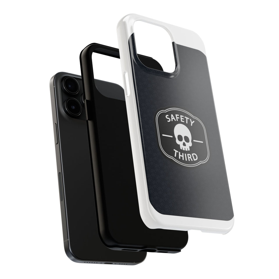 Safety Third Tough Phone Case — Skull Badge Protective iPhone Cover