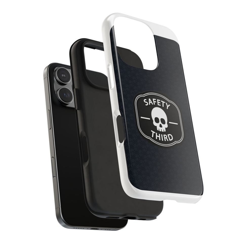 Safety Third Tough Phone Case — Skull Badge Protective iPhone Cover