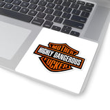 Kiss-Cut Sticker — "Mother Highly Dangerous F***er" Bold Orange Emblem