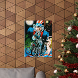 Retro Biker Poster — Uncle Sam Pointing Chopper Art Matte Vertical Print