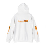 Chopper Time Hoodie — Minimal Logo Pullover for Motorcycle & Aviation Fans