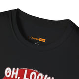 Skeleton Binoculars T‑Shirt — "Oh, Look! Nobody Gives a Sh!t" Graphic Tee