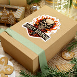 Flaming Skull Harley-Davidson Kiss-Cut Sticker