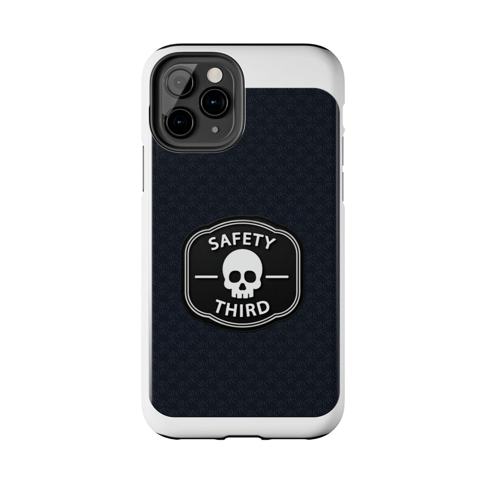 Safety Third Tough Phone Case — Skull Badge Protective iPhone Cover