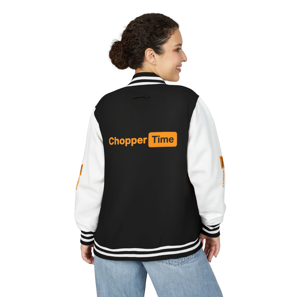 Letterman Jacket — 'Chopper Time' Vintage Motorcycle Club Bomber