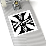 West Coast Choppers Cross Kiss-Cut Sticker — Motorcycle Biker Decal