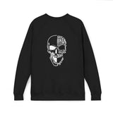 Skull Biker Sweatshirt – "Save a Biker, God Damn Phone" Graphic Crewneck