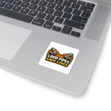 Loud Pipes Save Lives Sticker — Motorcycle Exhaust Flames Kiss-Cut Decal