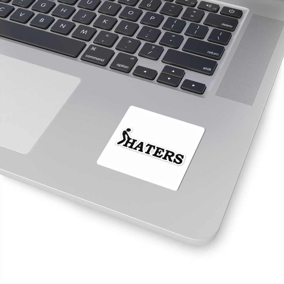 Haters Logo Kiss-Cut Sticker — Funny Anti-Hater Decal for Laptops & Water Bottles