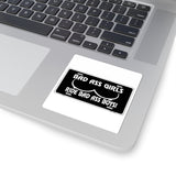 Kiss-Cut Sticker — “Bad Ass Girls Ride Bad Ass Boys!” Black License Plate Style