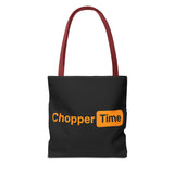 Chopper Time Tote Bag — Bold Orange Logo Canvas Tote