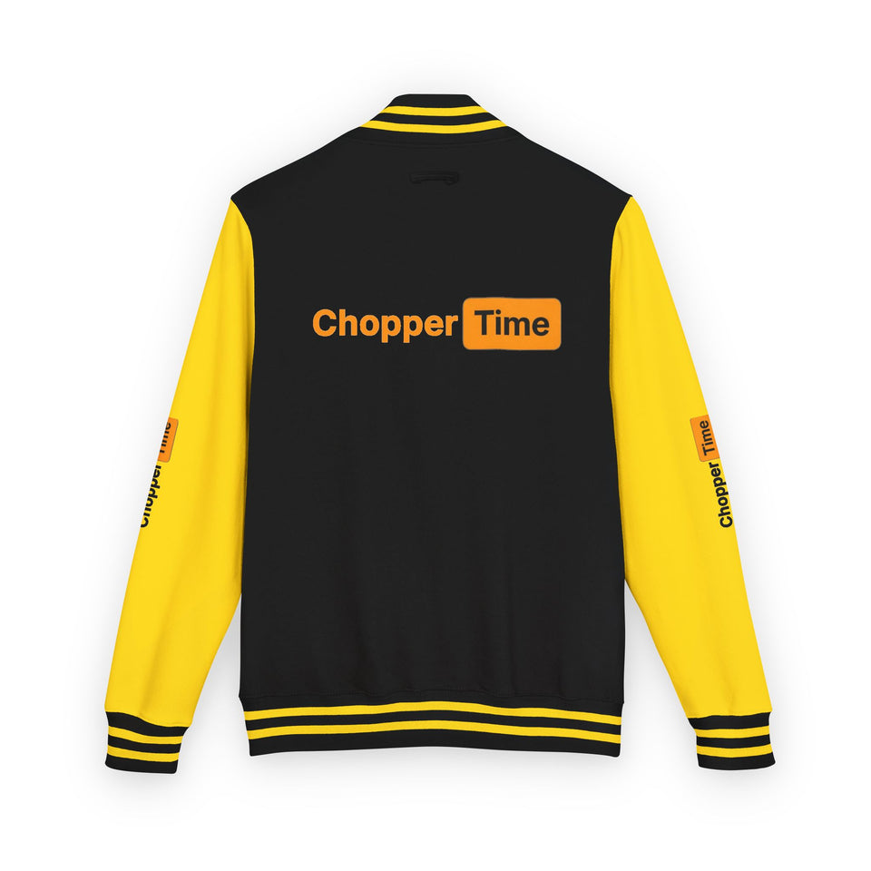 Letterman Jacket — 'Chopper Time' Vintage Motorcycle Club Bomber