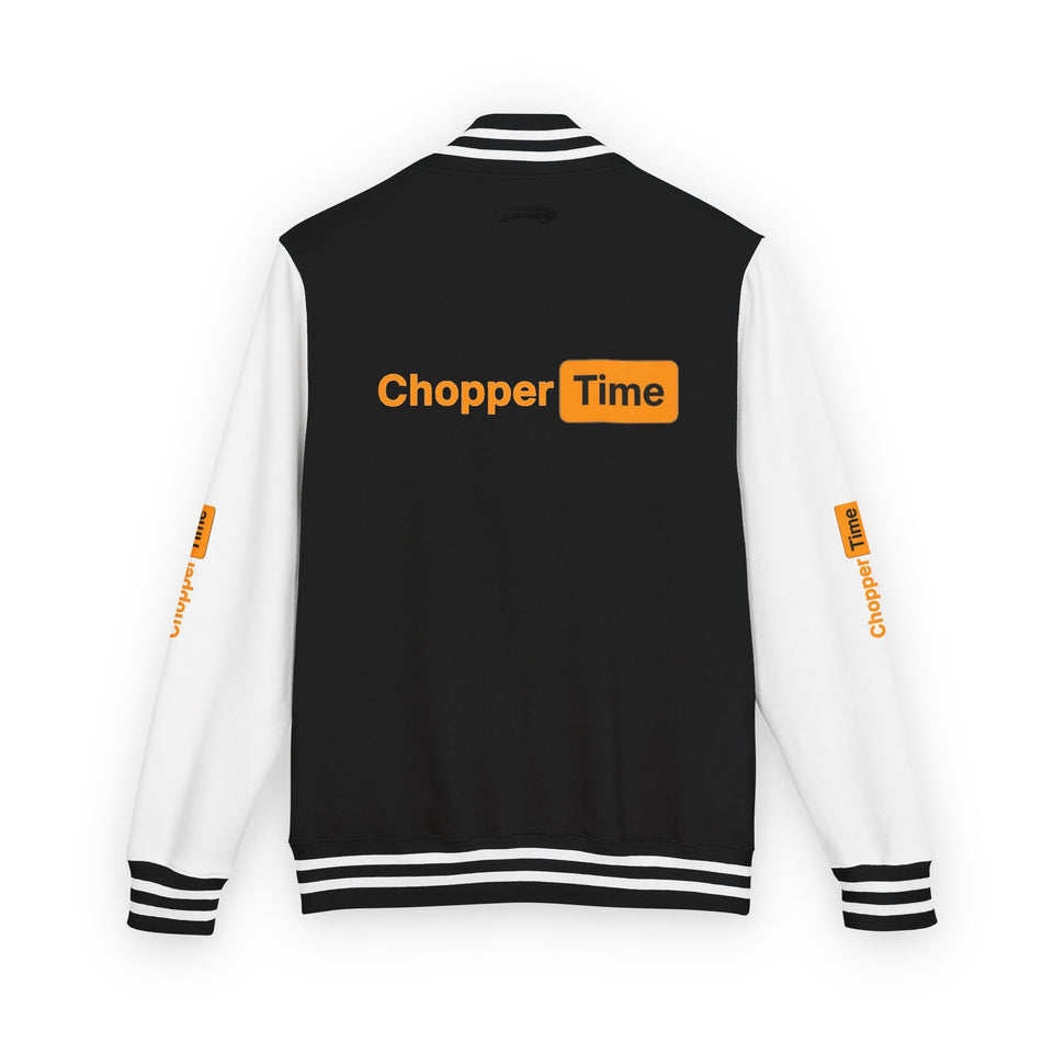 Letterman Jacket — 'Chopper Time' Vintage Motorcycle Club Bomber